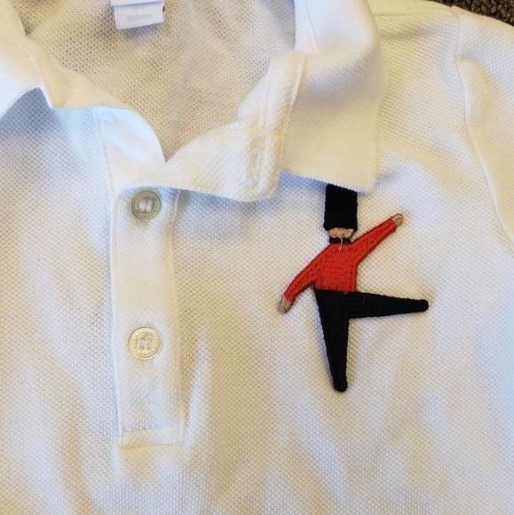 Boys Burberry Children Soldier White Polo Top - Picture 3 of 7